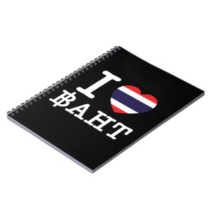 Caderno Espiral I Heart (Love) Baht