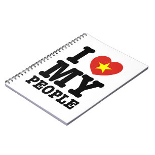 Caderno Espiral I Heart (Love) My Viet Pessoas