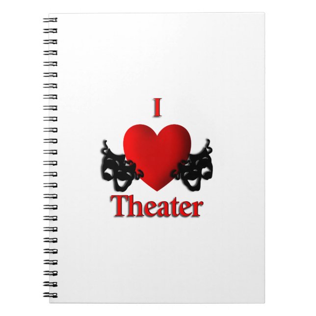 Caderno Espiral I Heart Theater (Frente)
