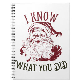 Caderno Espiral I know what You did Vintage Chistmas