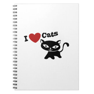 Caderno Espiral I love cats