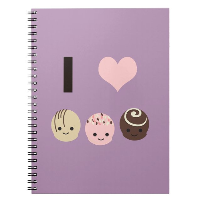 Caderno Espiral I Love Chocolate truffles (Frente)