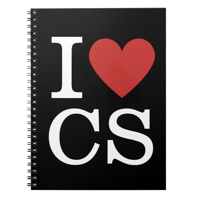 Caderno Espiral I ❤️ Love CS - Customer Service Department - (Frente)