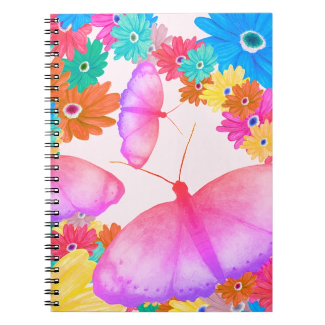 Caderno Espiral I Love Flowers. Butterfly Dream (Frente)
