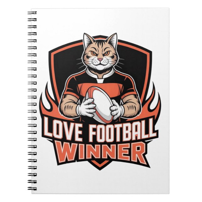 Caderno Espiral I love football  (Frente)