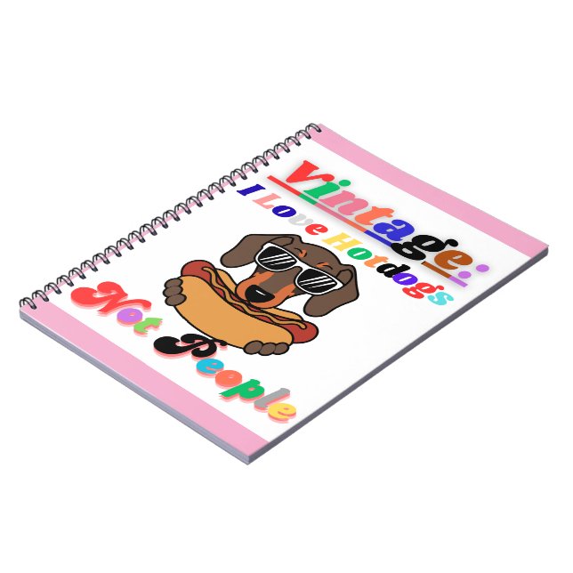 Caderno Espiral I Love Hotdogs,not People  (Left Side)