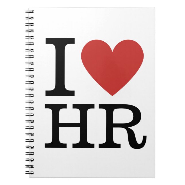 Caderno Espiral I ❤️ Love HR - Departamento/Funcionarios de RH - N (Frente)