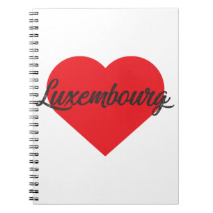 Caderno Espiral I Love Luxembourg