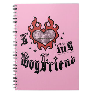 Caderno Espiral I Love My Boyfriend - Red - DingusDesign 