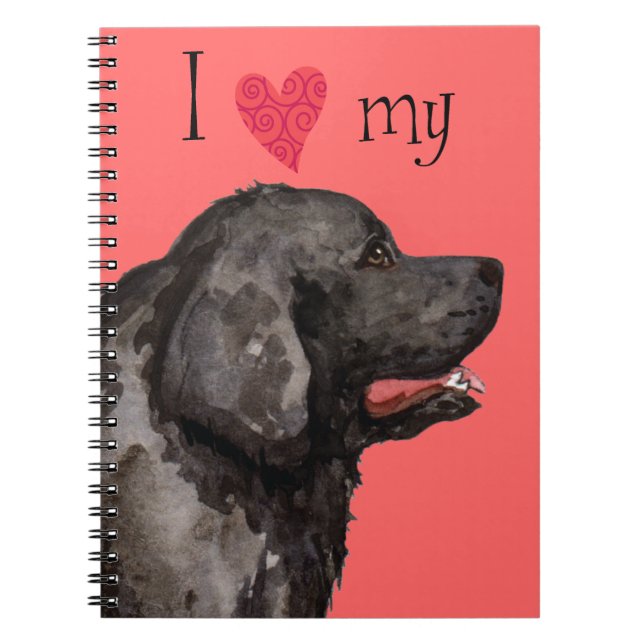 Caderno Espiral I Love my Newfoundland (Frente)