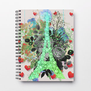 Caderno Espiral I Love Paris