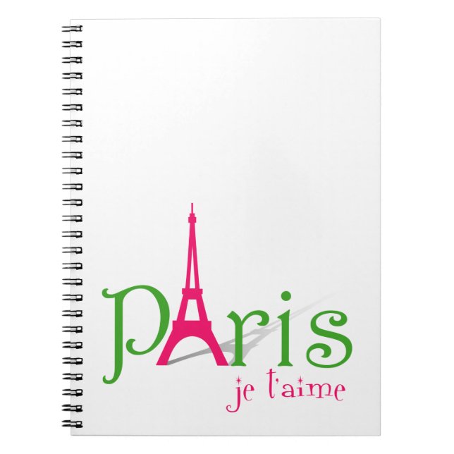 Caderno Espiral I love Paris (Frente)