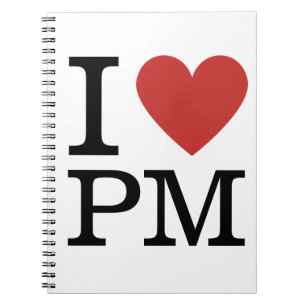 Caderno Espiral I ❤️ Love PM - NOTEBOOK de Gerenciamento de Projet
