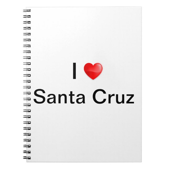 Caderno Espiral I love santa Cruz (Frente)