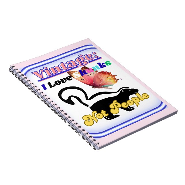 Caderno Espiral I Love Skunks, Not People (Lado Direito)