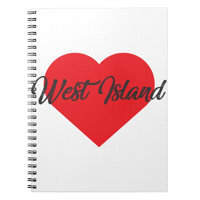 Caderno Espiral I Love West Island - Ilhas Cocos (Frente)