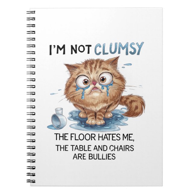 Caderno Espiral I’m Not Clumsy the Flor Hates Me  (Frente)