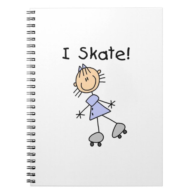 Caderno Espiral I Skate - Rapariga Roller Skater (Frente)