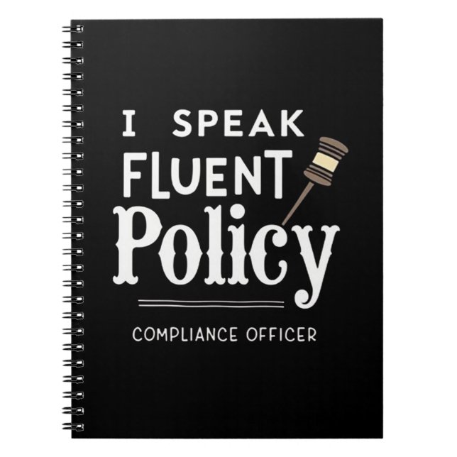 Caderno Espiral I Speak Fluent Policy – Compliance Officer  (Frente)