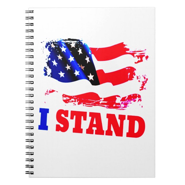 Caderno Espiral I STAND American Flag (Frente)