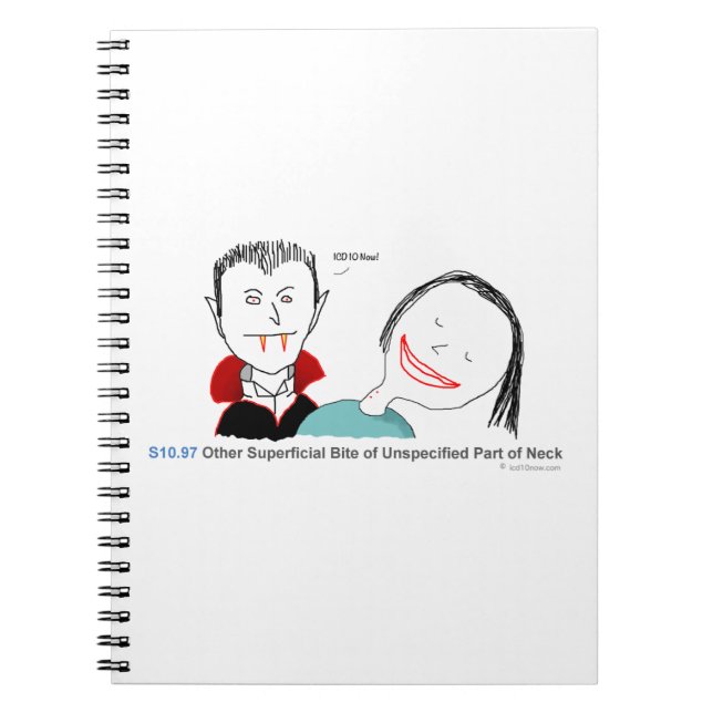 Caderno Espiral ICD-10: S10.97 a outra mordida superficial (Frente)