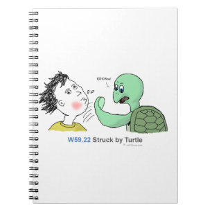 Caderno Espiral ICD-10: W59.22 golpeado pela tartaruga