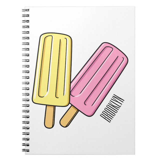 Caderno Espiral Ice pop cartoon (Frente)