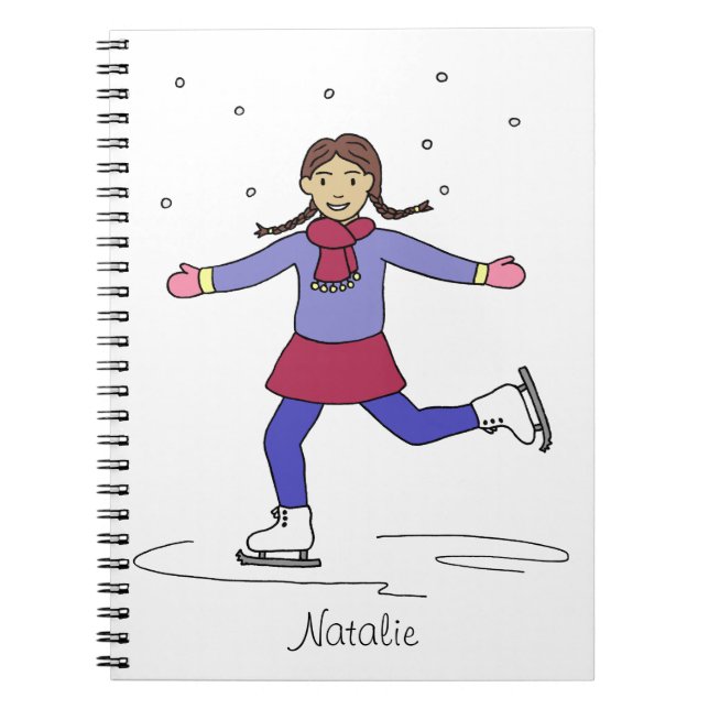 Caderno Espiral Ice Skating Girl (Frente)