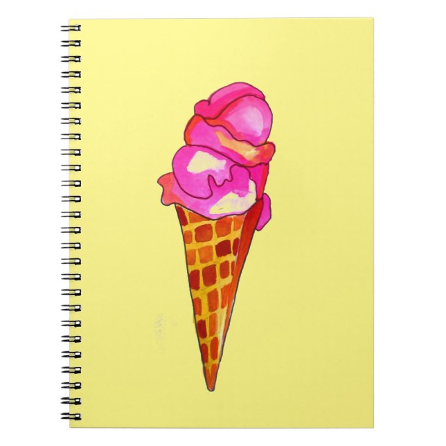 Caderno Espiral icecream gelato comida (Frente)