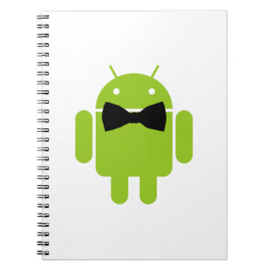 Caderno Espiral Ícone Robot Android de Gravação de Arco Formal