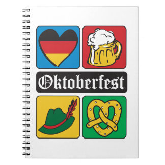 Caderno Espiral Ícones do Oktoberfest