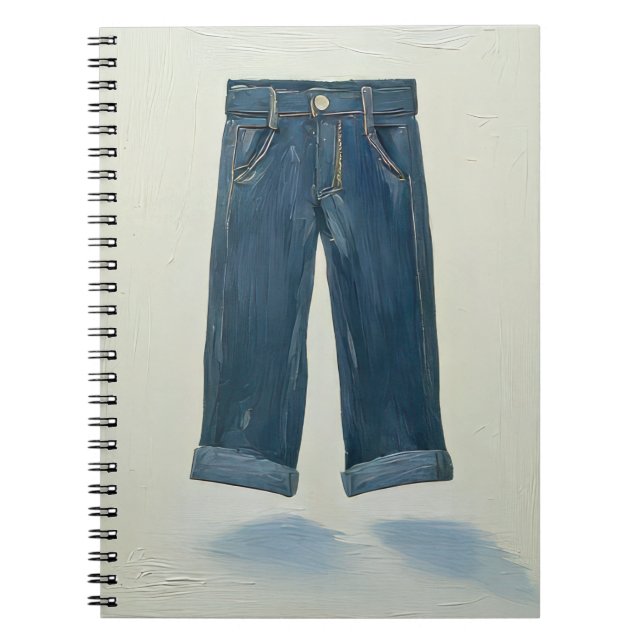 Caderno Espiral Ícones índios Painterly Denim Art Denimhead (Frente)