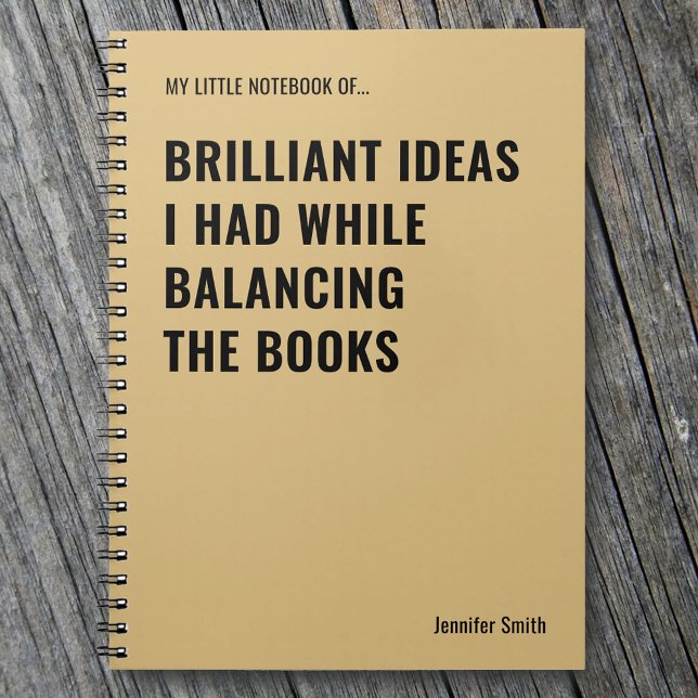 Caderno Espiral Ideias Brilhantes Contador Engraçado (Criador carregado)