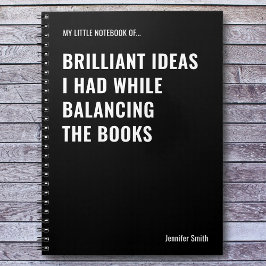 Caderno Espiral Ideias Brilhantes Contador Engraçado