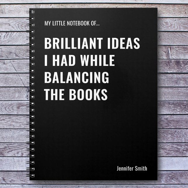 Caderno Espiral Ideias Brilhantes Contador Engraçado (Criador carregado)