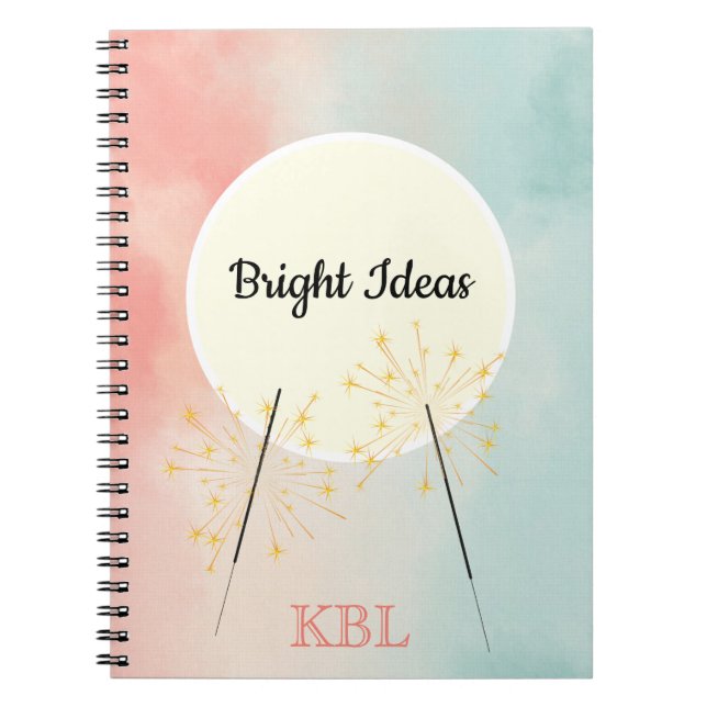 Caderno Espiral Ideias brilhantes personalizadas (Frente)