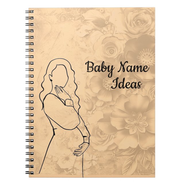 Caderno Espiral Ideias de Nomes de Bebê (Frente)