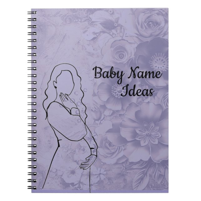 Caderno Espiral Ideias de Nomes de Bebê (Frente)