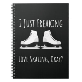 Caderno Espiral Ideias de Presentes de Patinação no Gelo Patinador