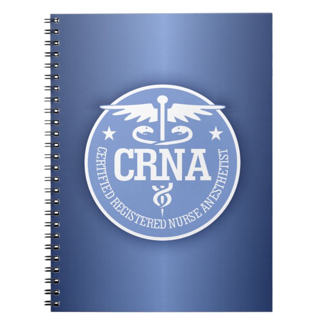 Caderno Espiral Ideias de presentes do Caduceus CRNA (Frente)