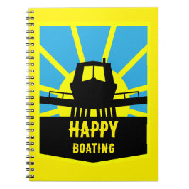 Caderno Espiral Ideias de presentes em barco estreito