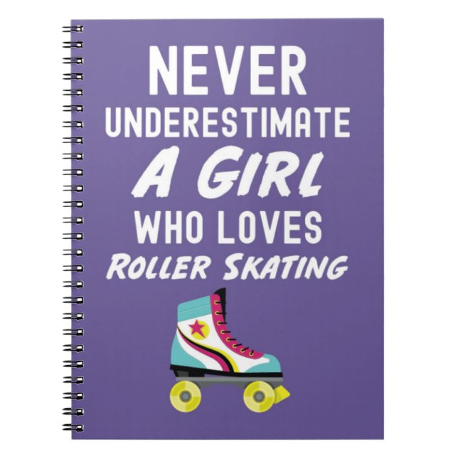 Caderno Espiral Ideias de Presentes Fofos para Patinadores de Roda (Frente)