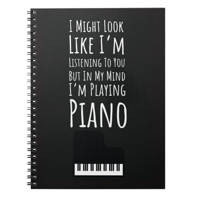 Caderno Espiral Ideias de Presentes para Tocadores de Piano Amante (Frente)