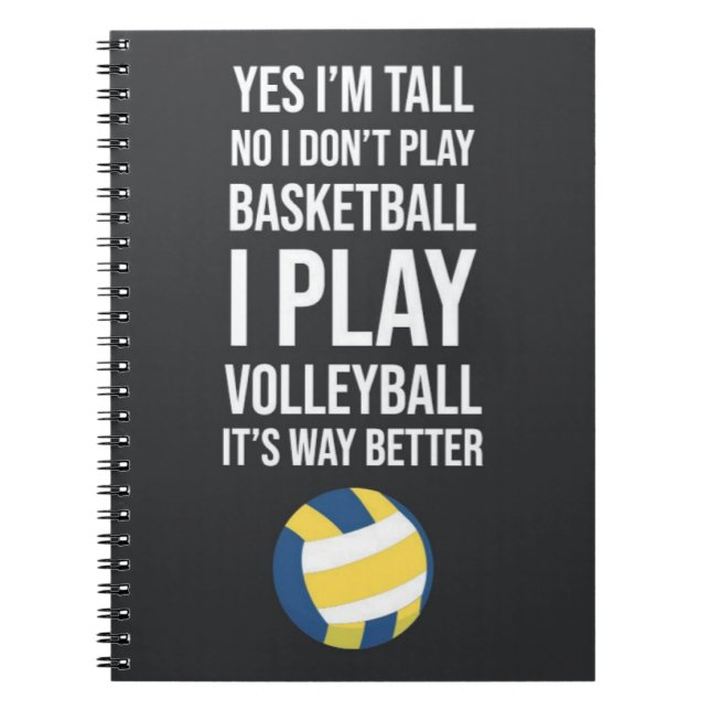 Caderno Espiral Ideias Para Presentes Da Equipe De Voleibol Para S (Frente)