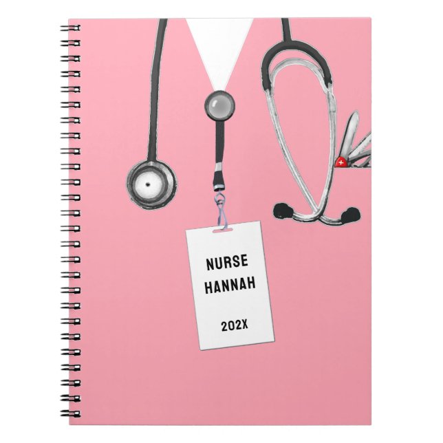 Caderno Espiral Ideias personalizadas de presentes para enfermeira (Frente)