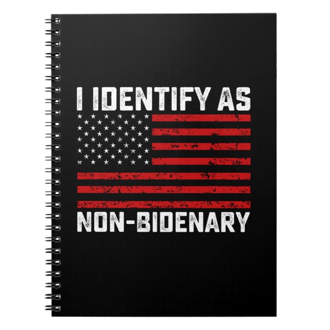 Caderno Espiral Identifico Como Biden Engraçado Não Idêntico Trump (Frente)