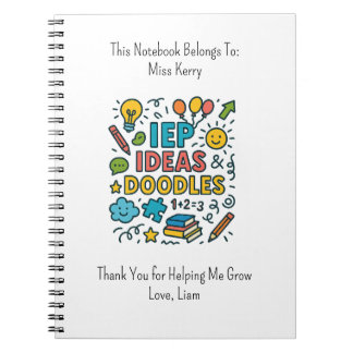 Caderno Espiral IEP Ideas, Doodles & Snacks | Inclusion