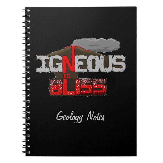 Caderno Espiral Igneous é Bliss Volcano Notebook (Frente)