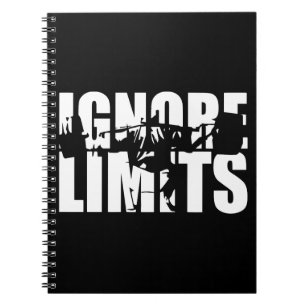 Caderno Espiral IGNORAR LIMITES - Motivação de Workout de Dia da P