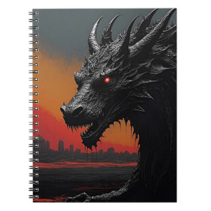 Caderno Espiral Ignore sua criatividade: Dragão Noir